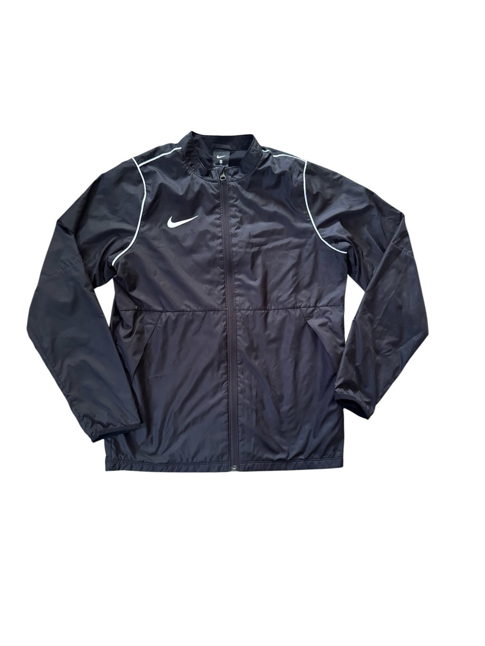 Nike Y2K Windbreaker Jacket Women’s XL Black Full Zip Lightweight Swoosh